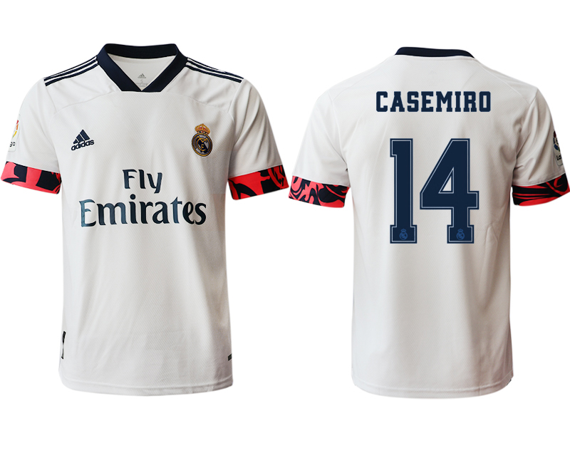 Men 2020-2021 club Real Madrid home aaa version #14 white Soccer Jerseys2